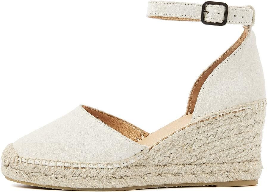 VIA VAI Sandalen met Hak Dames Flora Braid Suède Beige - Foto 3