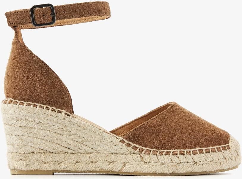 VIA VAI Flora Braid Espadrilles Dames Suède Cognac