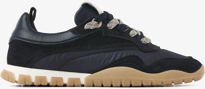 VIA VAI Frenkie Aaron Sneakers Heren Suède Textiel Leer Blauw