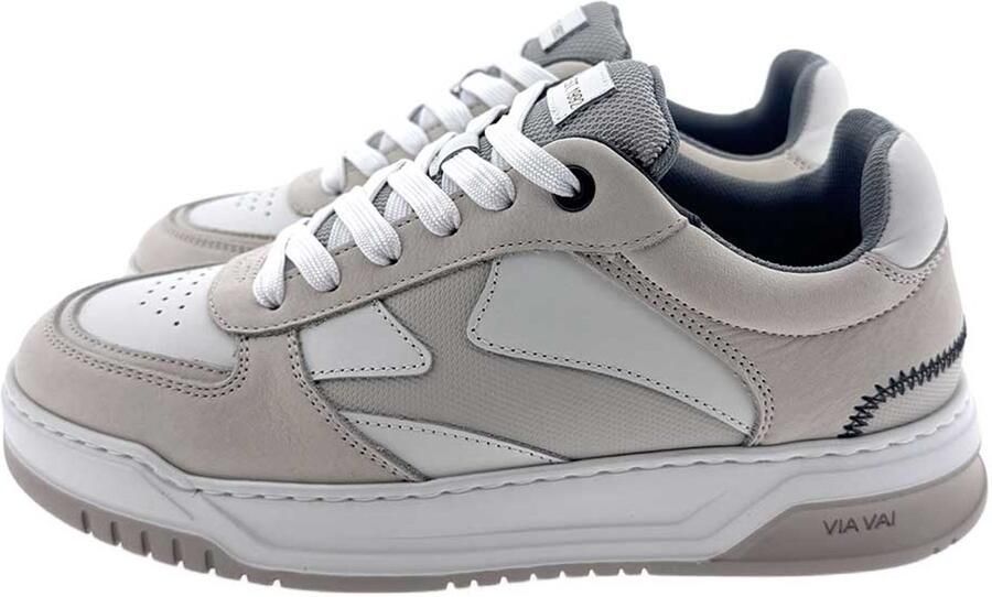 VIA VAI Jay Randy Sneakers Heren Leer Mesh Wit