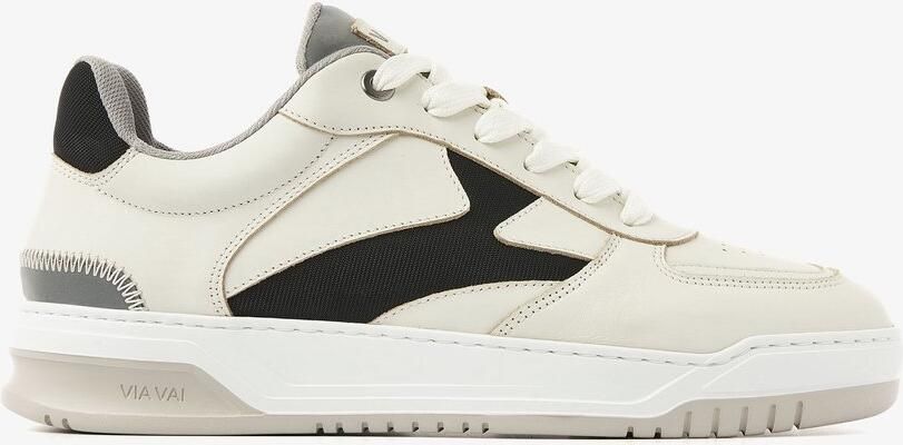VIA VAI Jay Randy Sneakers Heren Leer Mesh Beige