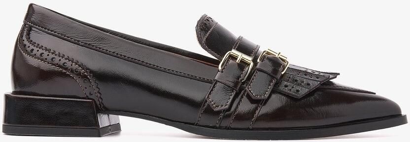 VIA VAI Jazz Lucy Loafers Dames Leer Donkerbruin