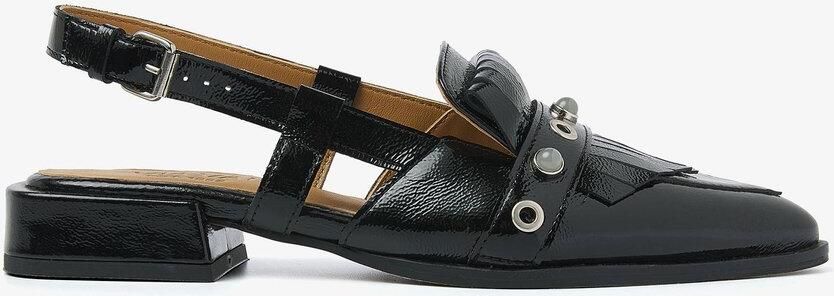 VIA VAI Slingbacks Dames Jazz Tammi Lakleer Zwart