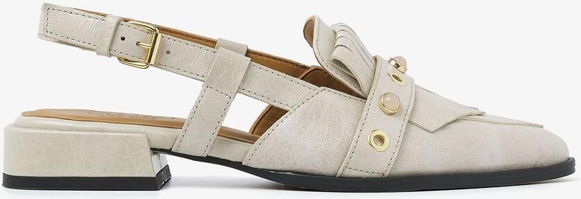 VIA VAI Slingbacks Dames Jazz Tammi Leer Beige