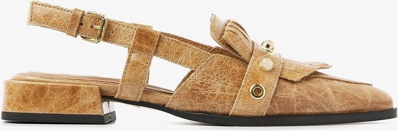 VIA VAI Jazz Tammi Slingbacks dames Leer Cognac