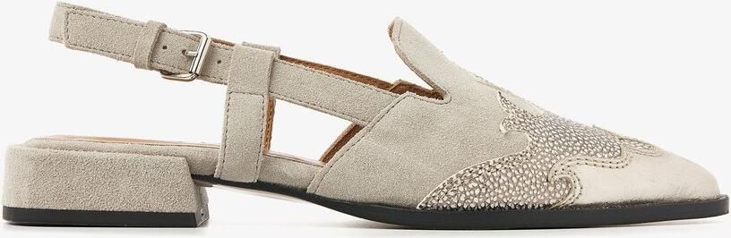 VIA VAI Jazz Vaienna Slingbacks Dames Suède Leer Goud
