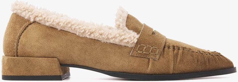 VIA VAI Jazz Vica Loafers Dames Suède Beige