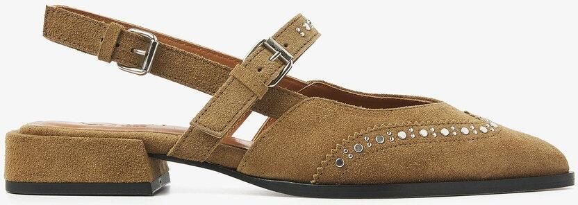 VIA VAI Jazz Yael Slingbacks Dames Suède Beige
