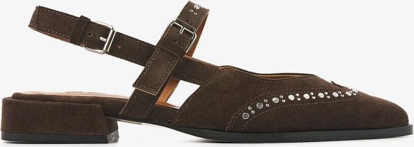 VIA VAI Jazz Yael Slingbacks Dames Suède Bruin