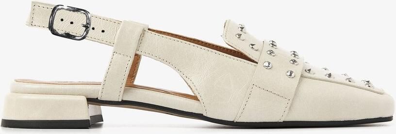 VIA VAI Julie Damian Slingbacks Dames Leer Beige
