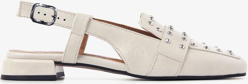 VIA VAI Julie Damian Slingbacks Dames Leer Beige