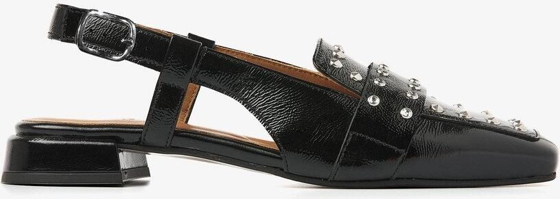 VIA VAI Julie Damian Slingbacks Dames Leer Zwart
