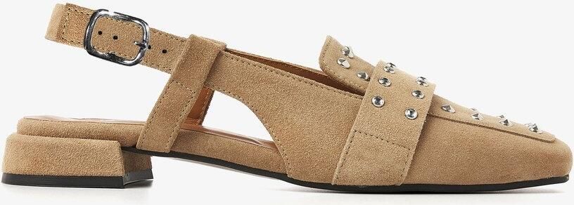 VIA VAI Julie Damian Slingbacks Dames Suède Beige