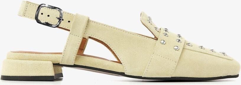 VIA VAI Julie Damian Slingbacks Dames Suède Geel