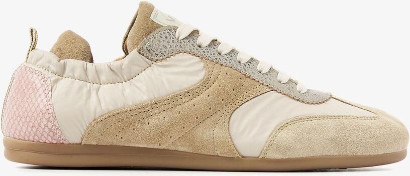 VIA VAI June Haylee Sneakers Dames Leer Suède Textiel Beige