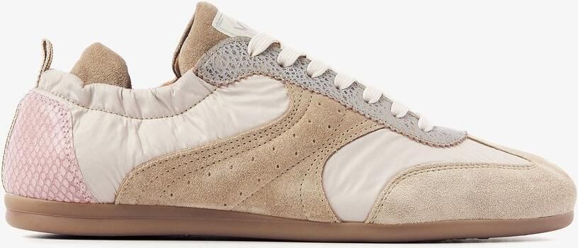VIA VAI June Haylee Sneakers Dames Leer Su�de Textiel Beige