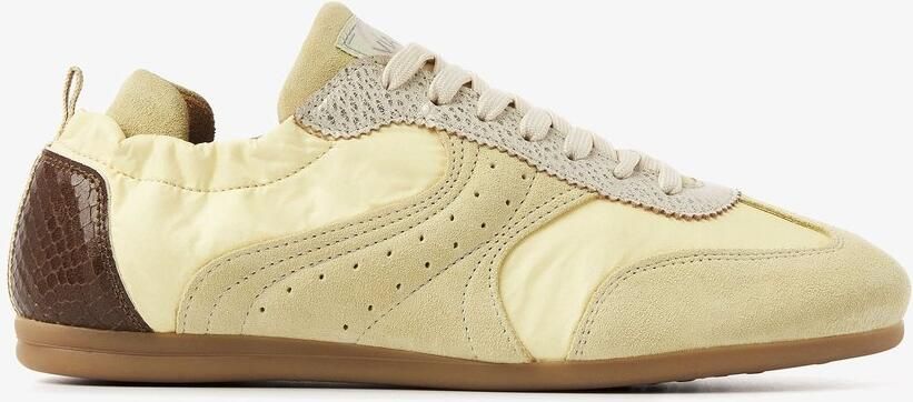 VIA VAI June Haylee Sneakers dames Suède Leer Textiel Geel