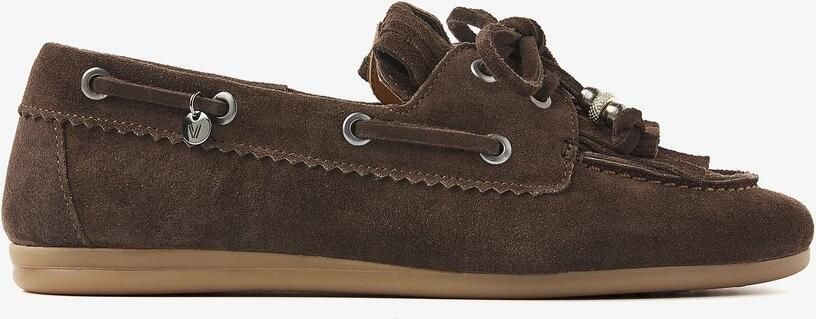 VIA VAI June Loua Loafers Dames Suède Bruin