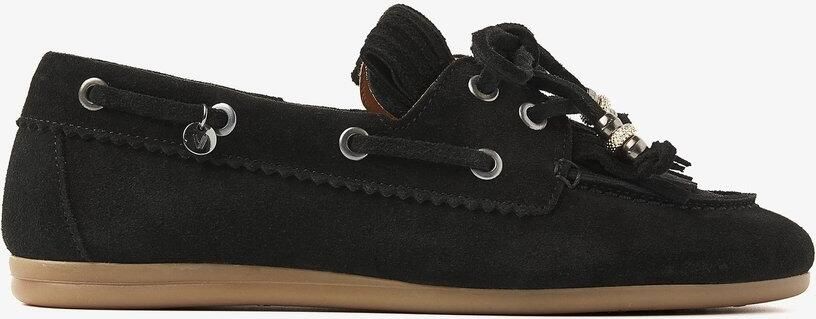 VIA VAI June Loua Mocassins dames Suède Zwart