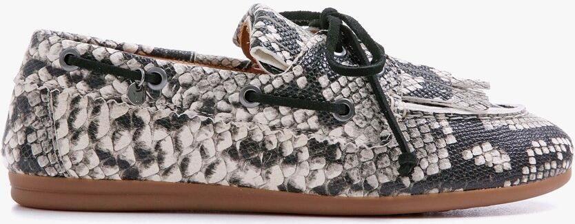 VIA VAI June Loua Sneakers Dames Leer Grijs