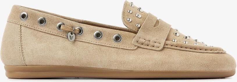VIA VAI June Macy Loafers Dames Suède Beige