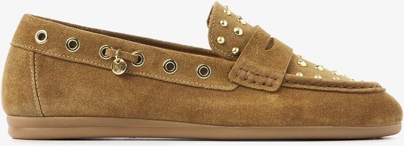 VIA VAI June Macy Loafers Dames Suède Beige