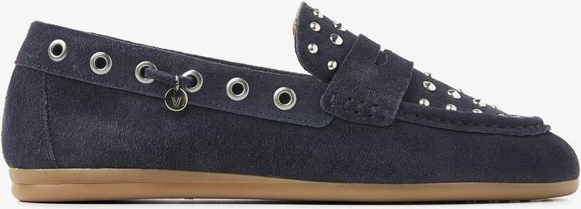 VIA VAI June Macy Loafers dames Suède Blauw