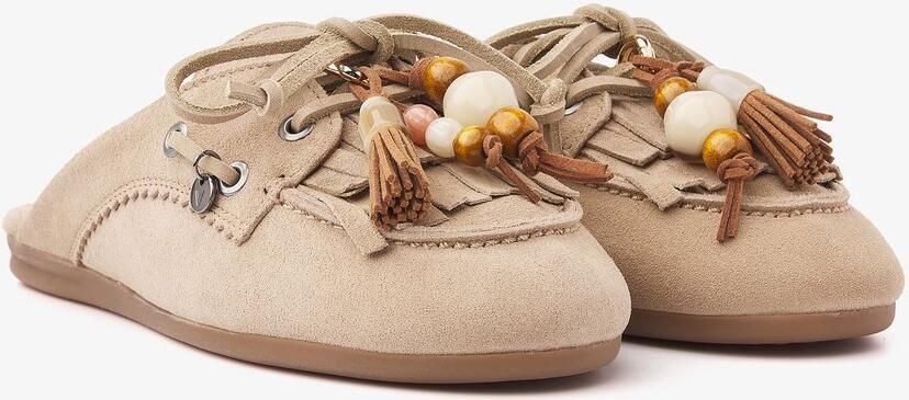 VIA VAI June Rhea Muiltjes Dames Suède Beige