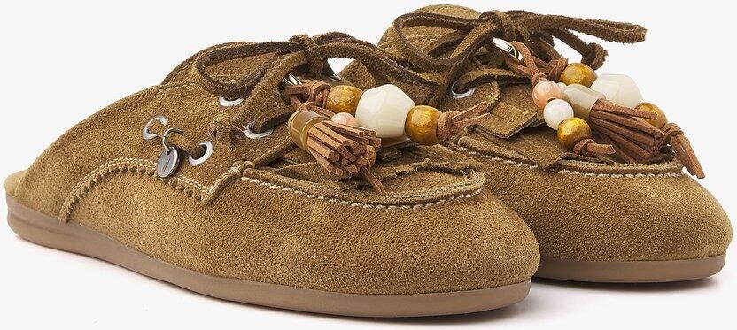 VIA VAI June Rhea Muiltjes Dames Suède Beige