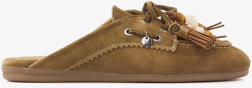 VIA VAI June Rhea Muiltjes Dames Suède Beige