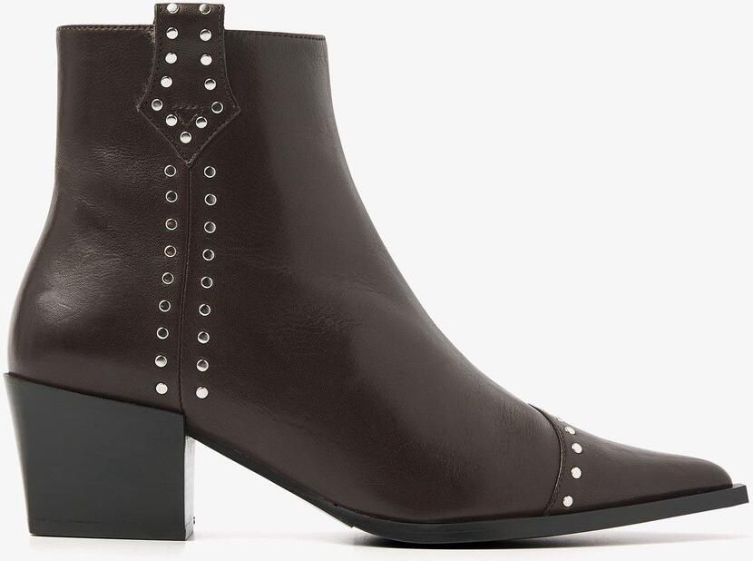 VIA VAI Kate Brandy Enkellaarsjes Dames Leer Bruin