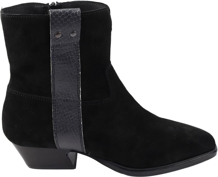 VIA VAI Keira Weston 62469 Enkellaarzen Vrouwen zwart nubuck suede