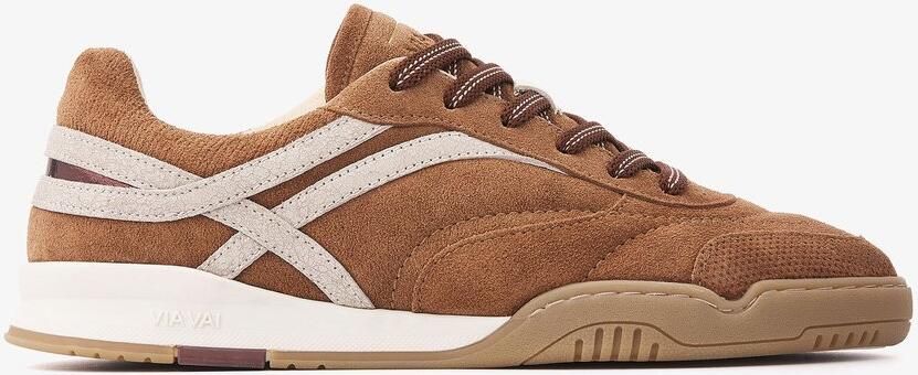 VIA VAI Kris Dante Sneakers Dames Leer Suède Cognac