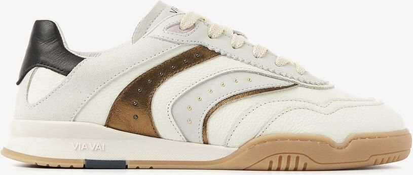 VIA VAI Kris Pax Sneakers dames Suède Leer Beige