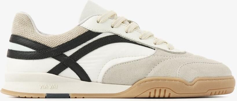 VIA VAI Kris Sky Sneakers dames Leer Suède Textiel Beige