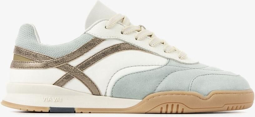 VIA VAI Kris Sky Sneakers dames Leer Mesh Suède Textiel Blauw