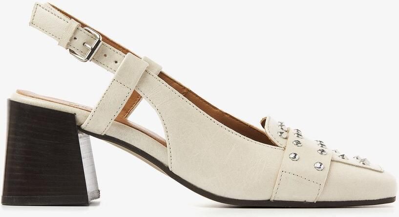 VIA VAI Laine Julia Slingbacks Dames Leer Beige