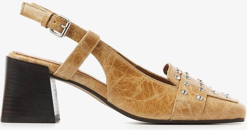 VIA VAI Laine Julia Slingbacks Dames Leer Cognac