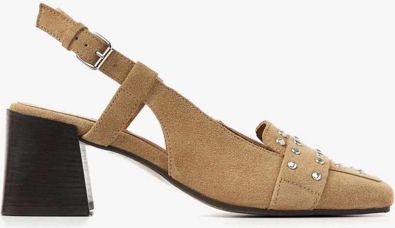 VIA VAI Laine Julia Slingbacks Dames Suède Beige