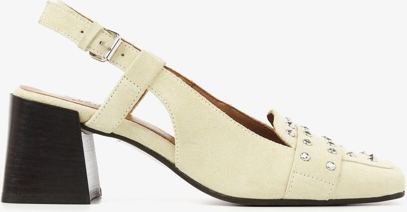 VIA VAI Laine Julia Slingbacks Dames Suède Geel