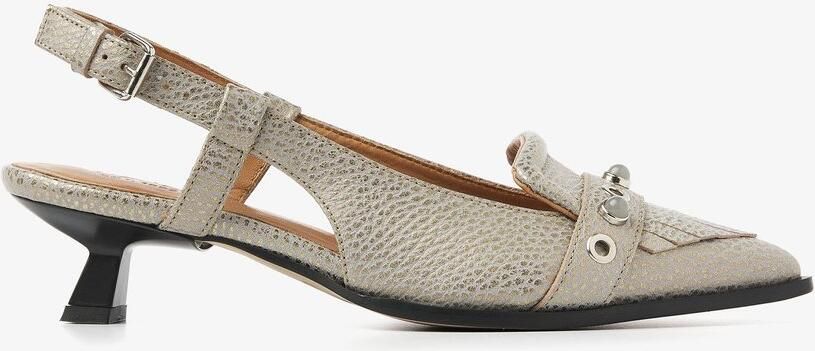 VIA VAI Lea Aileen Slingbacks Dames Leer Grijs