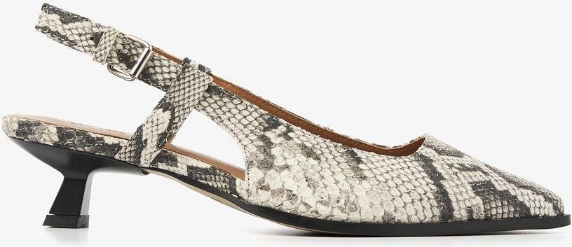 VIA VAI Lea Elina Slingbacks Dames Leer Beige