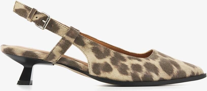 VIA VAI Lea Elina Slingbacks Dames Leer Bruin