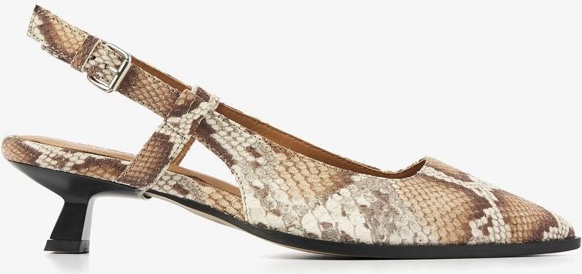 VIA VAI Lea Elina Slingbacks Dames Leer Cognac