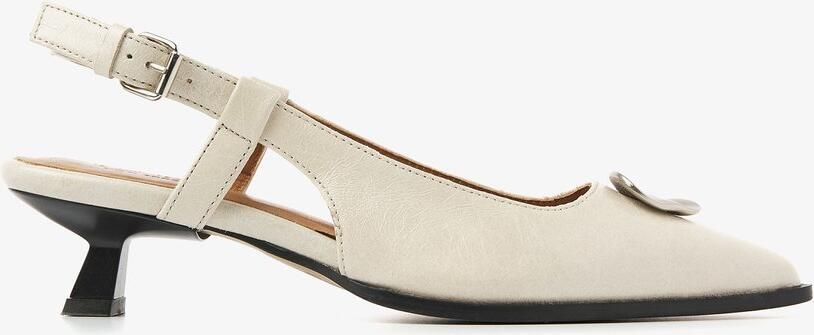 VIA VAI Lea Imani Slingbacks Dames Leer Beige
