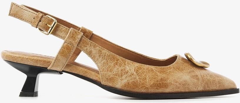 VIA VAI Lea Imani Slingbacks Dames Leer Cognac