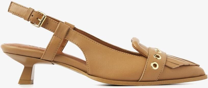 VIA VAI Lea Katie Slingbacks Dames Leer Beige