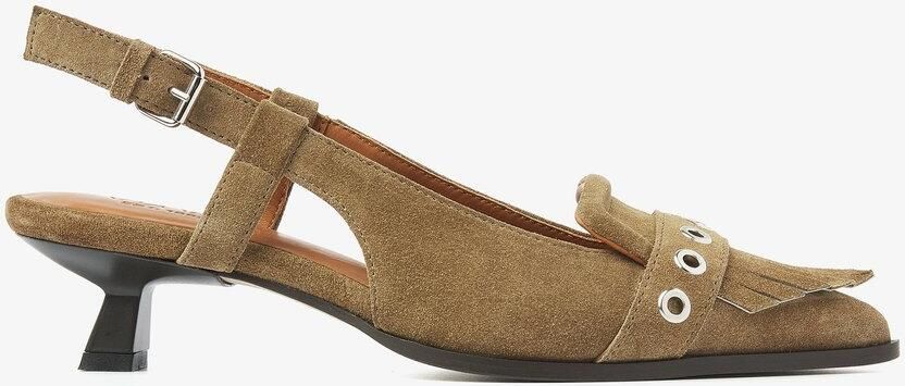 VIA VAI Lea Katie Slingbacks Dames Suède Beige