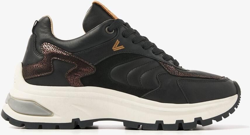 VIA VAI Liz Leighton Sneakers Dames Leer Suède Zwart