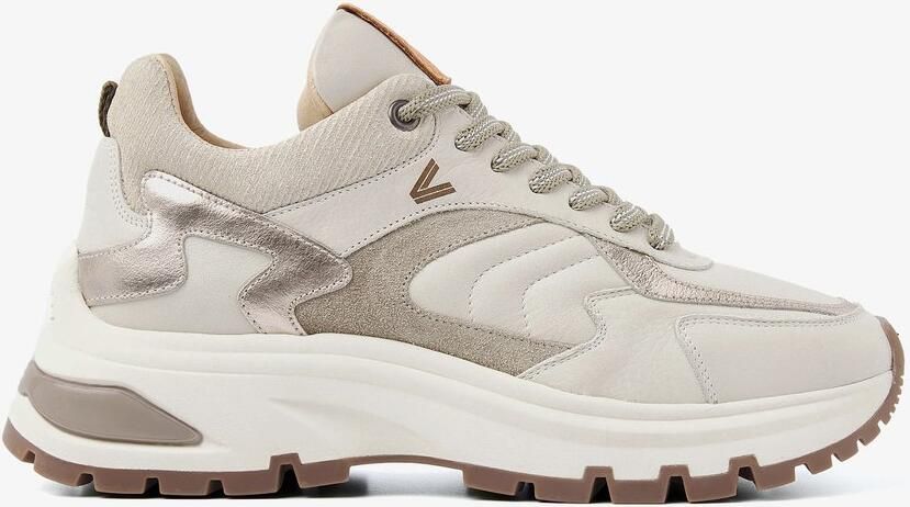 VIA VAI Liz Leighton Sneakers Dames Leer Suède Beige